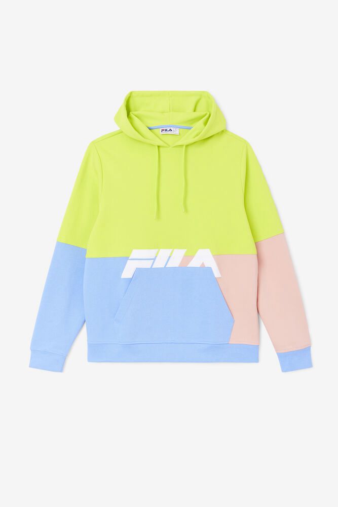 Fila Hoodie Mens Light Green/Blue Madu - Ireland 73140-BVON